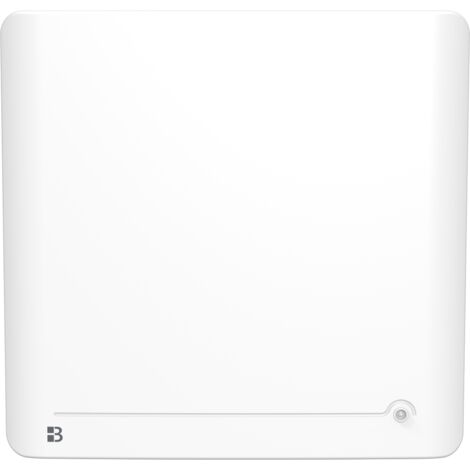 Radiateur électrique fixe à inertie sèche céramique 1000W, détecteur de présence et thermostat interchangeable BESTHERM Diane horizontal blanc