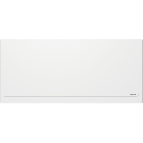 Radiateur électrique fixe connecté WiFi à inertie sèche céramique avec thermostat interchangeable 1500W THOMSON MILLA horizontal blanc (1/5)