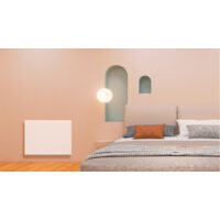 Radiateur Électrique Inertie Sèche BESTHERM TIKEI 1000W - Céramique Et Aluminium - Programmateur LCD - Blanc