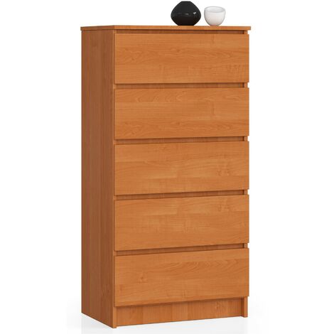 Kommode AKORD K60 Erle 60 cm 5 Schubladen B60 x H121 x T40 cm