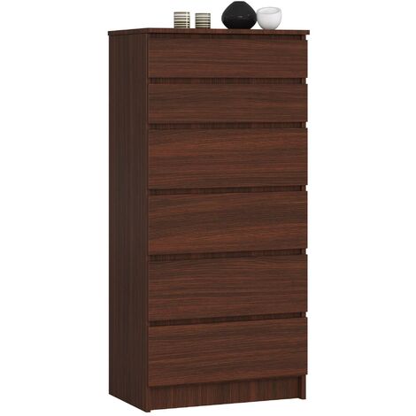 Kommode AKORD K60 Wenge 60 cm 6 Schubladen B60 x H130 x T40 cm