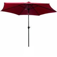 Garten-Sonnenschirm ORIENT mit verstellbarem Neigungswinkel Rot Gewicht 4,5 kg L270 x B270 x H235 cm