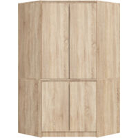 Kleiderschrank Sonoma Eiche 100 cm 4 Türen 6 Regalböden B100xH180xT50 cm