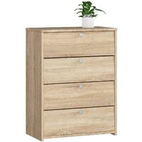 Schuhschrank AKORD RUBIN in der Farbe Sonoma-Eiche mit 4 Schuhkipper B66 x H85 x T36 cm Gewicht 22,2 kg