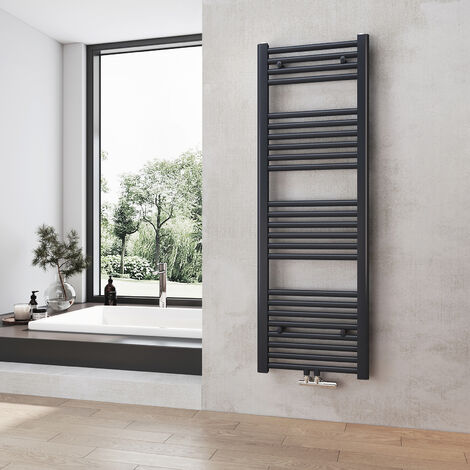 Heilmetz Badheizkörper Mittelanschluss Handtuchwärmer Handtuchheizkörper 1200x400mm Anthrazit