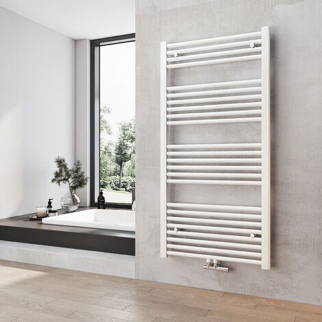Heilmetz Badheizkörper Mittelanschluss Handtuchwärmer Handtuchheizkörper 1200x600mm Weiß