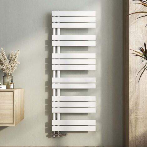 Heilmetz Handtuchheizkörper Weiß Badheizkorper 500x1385mm Flach Design Handtuchwarmwasser Seitenanschluss