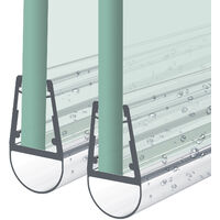 Heilmetz Duschdichtung,2 x 100cm Ersatzdichtung Duschtür für Duschtür Glasstärken von 7-8mm, Wasserabweiser Duschtür Dichtung oder Duschkabinen-Dichtung für Duschkabine & Glastüren
