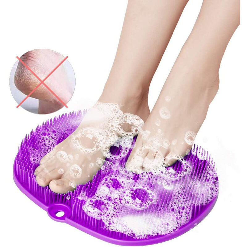 Masajeador, fregador y limpiador de pies para ducha, mejora la circulación  y reduce el dolor en los pies, Azul, 1