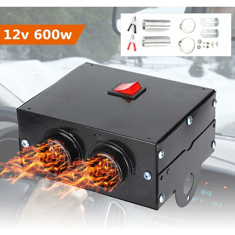 Calentador de coche de 12V 500W Descongelador antivaho Ventilador de  calefacción