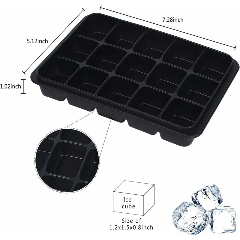 2 moldes para cubitos de hielo congelados, de silicona, con forma de  diamante, apilables, reutilizables, moldes de bolas de hielo, contenedores  de