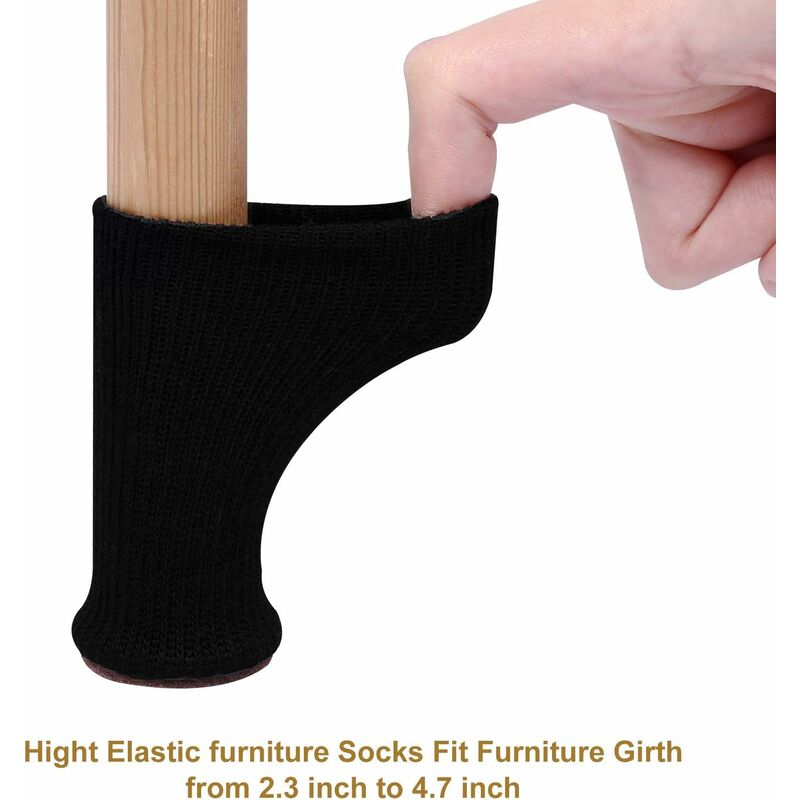 20 calcetines para patas de silla, patas de muebles, juego de protectores  de piso de madera, punto cruzado (blanco)