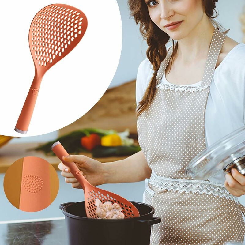 Cucharón de espumadera de cocina de acero inoxidable, colador de sartén for  restaurante de cocina casera, colador de fideos de verduras :  : Hogar y Cocina