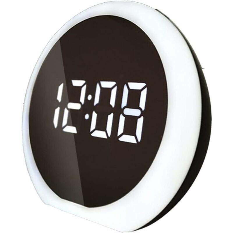 Compre Mirror LED Reloj de Pared Digital Control Remoto 7 Reloj