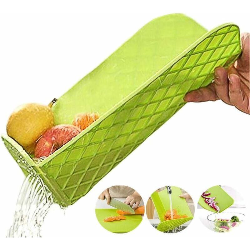 Tablas de cortar para cocina, tabla de cortar de madera para picar carne,  verduras, frutas, queso, bandeja de servir apta para cuchillos, 14 x 9