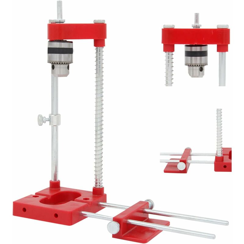 READCLY-Localizador de carpintería Localizador de plantilla de perforación Guía de perforación de línea portátil automática Dispositivo de ubicación ajustable para taladros de carpintería Valla de guía