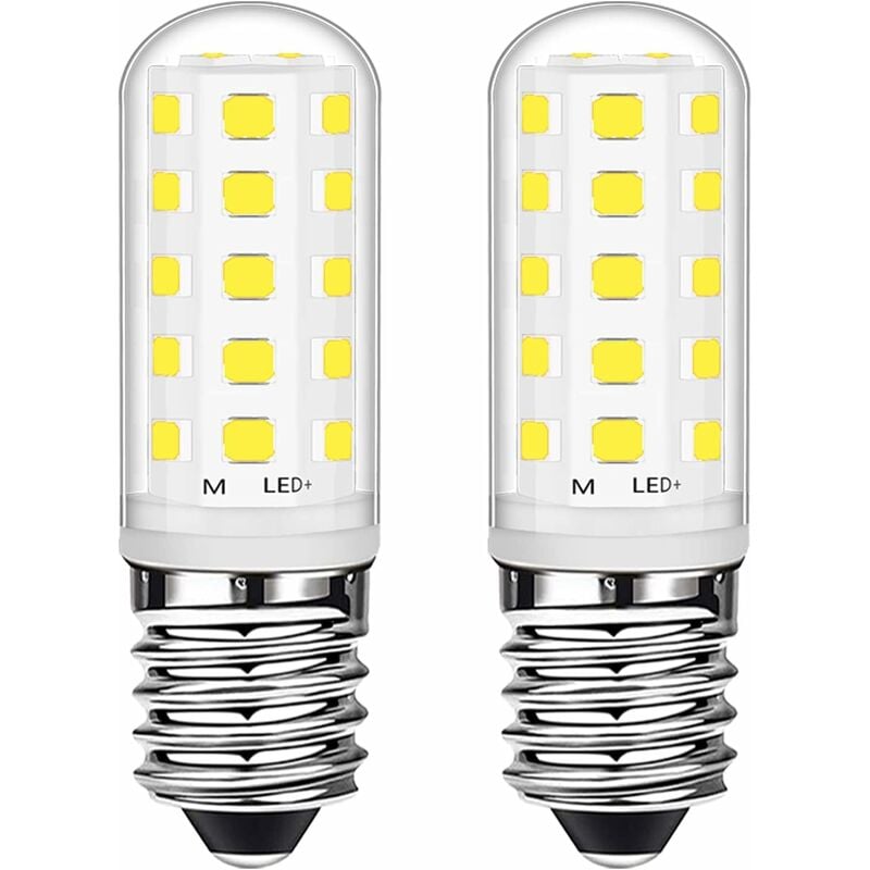 Bombilla LED E14, 3 W, luz blanca fría, 6000 K, 28 W, 33 W, equivalente a halógeno, ahorro de energía, E14, tornillo Edison pequeño, bombillas LED para congelador, campana extractora, máquina de coser