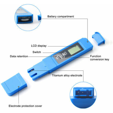 Medidor de temperatura y humedad 4 en 1 EC/TDS/temperatura/h