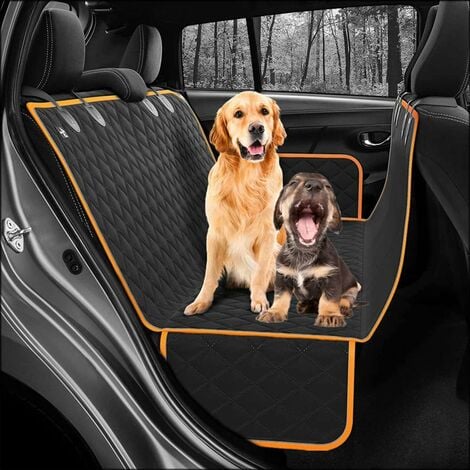 Funda de asiento de coche para perro, malla impermeable, portador de  mascotas, asiento trasero de coche