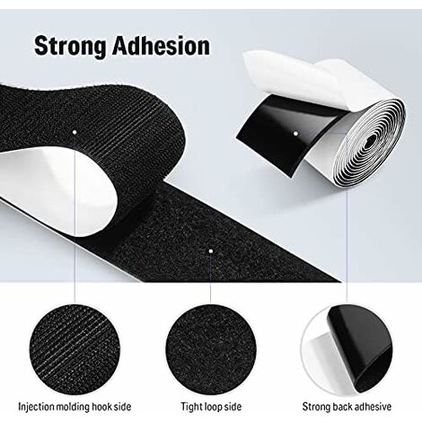 Velcro Adhesivo Doble Cara - SUPER LARGO 10M - Cinta Velcro Adhesivo Fuerte  - Hook y Loop Auto Adhesivo Cinta Rollo Doble Cara - 20 mm de Ancho :  : Bricolaje y herramientas