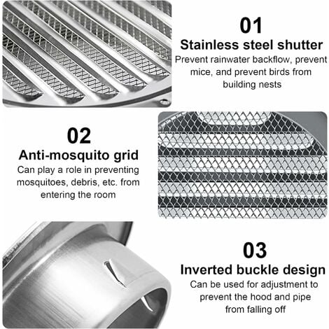 Rejilla de ventilación para horno, módulo 600mm, Plástico y Aluminio,  Anodizado inox