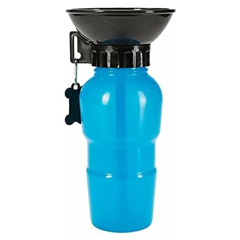 Bebedero Perro Termo Dispensador Agua Perros Portatil 500ml Color Azul
