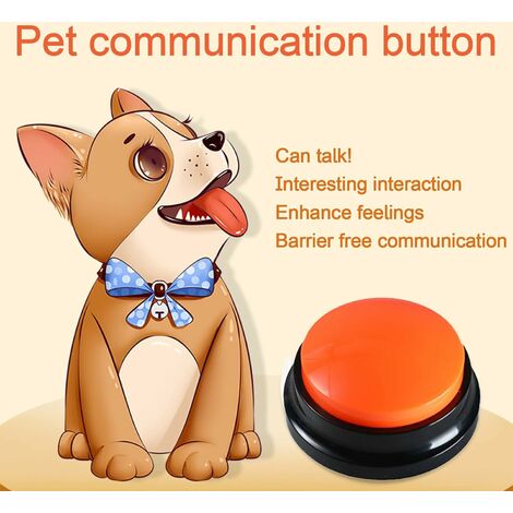 Juego de 8 botones de perro de colores con 4 alfombrillas, botón de  grabación de voz con 25 calcomanías, botones de entrenamiento grabables  para