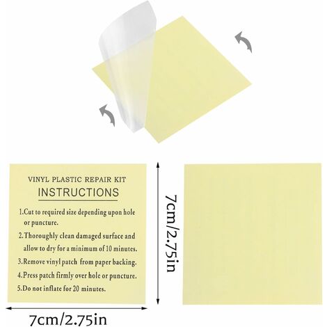 Parches de reparación autoadhesivos de PVC de 20 piezas, parches de vinilo  para revestimiento de piscinas, gomas de vinilo para reparación de barcos,  estilos azul, cuadrado y rectangular