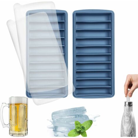 Bandeja Para Cubitos De Hielo Silicona Con Tapa Ideal Para Deportes Y Botellas De Agua