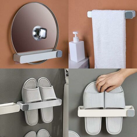 Juego de accesorios de baño, estante de baño, toallero, colgador de  toallas, soporte de papel, soporte para cepillo de inodoro, juego de  toallas de