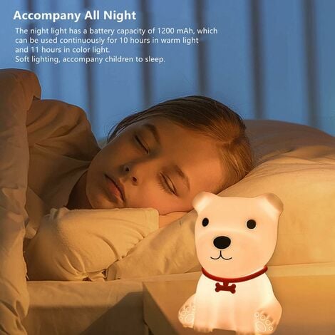 Luz Nocturna LED con Sensor táctil de silicona para niños, bebés