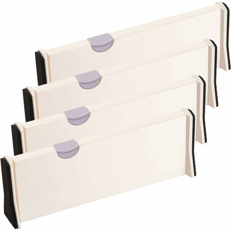 Paquete de 10 separadores de cajones, organizador de cajones de cocina  ajustable, separadores de cajones de plástico transparente para ropa