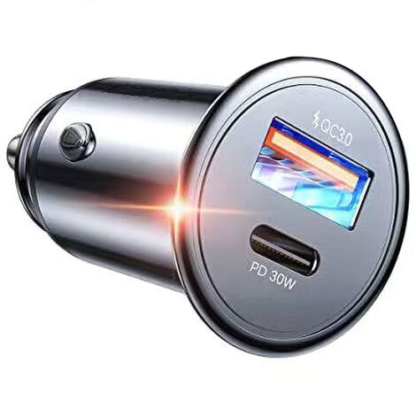 Cargador USB Motocicleta, PD & QC3.0 Cargador USB Moto Impermeable, 12V/24V  Toma de Cargador de Coche Carga Rápida con Interruptor y Voltímetro LED  para Automóviles Marino Barco Camión (USB+Type C) : 