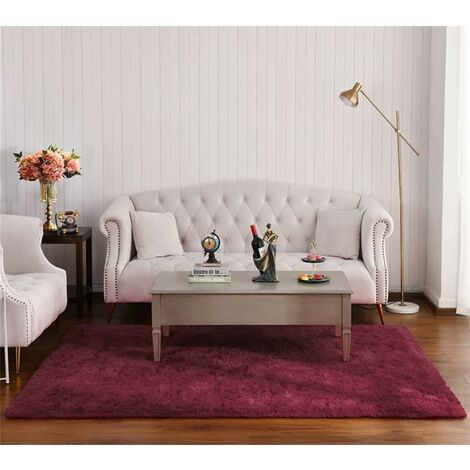 Alfombras grandes de área de 6 x 9 pies para sala de estar, alfombra  moderna súper suave y esponjosa para dormitorio, color blanco crema,  alfombras