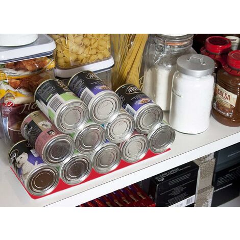 Soporte de lata de la nevera, dispensador de lata de la nevera, nevera  transparente puede organizar el almacenamiento, tiene capacidad para 9 latas  de bebidas (1 paquete)