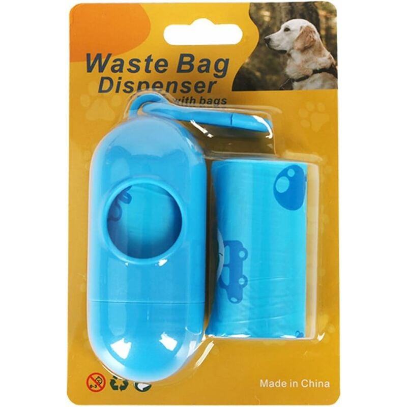 1 Roll 15 Bags Pet Dog Poop Bags Dispenser Collector Garbage Bag