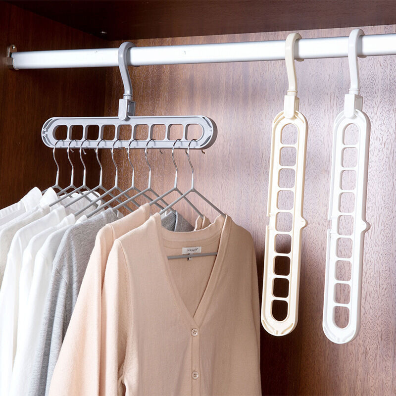 1pc Space Saving Multi-Hole Clothes Hanger For Home, Dorm, And Travel -  Foldable Drying Rack For Trousers, Shirts, And Skirts