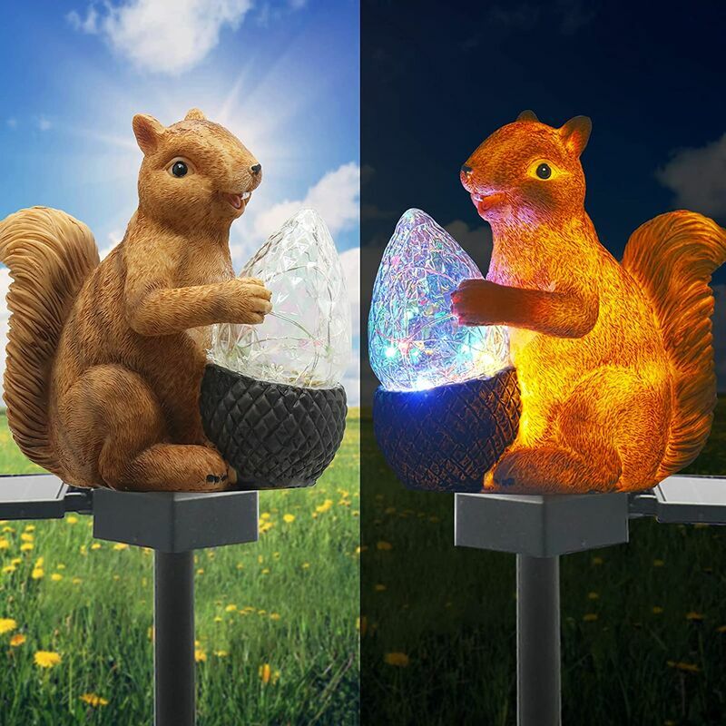 lighted outdoor christmas squirrel