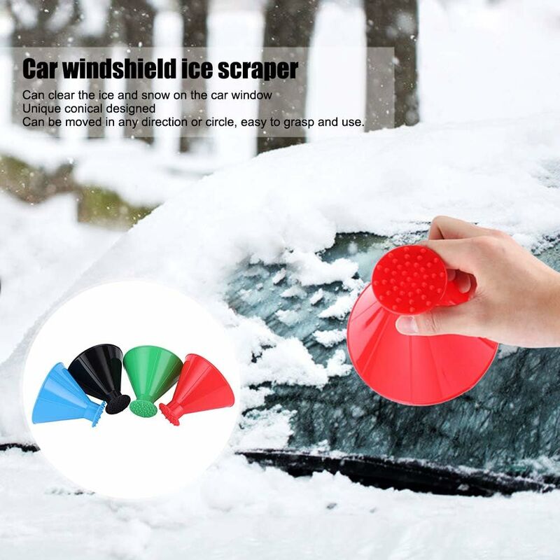 Snow Scraper/remover Cone-shaped Windshield Ice Scraper Tool For Car