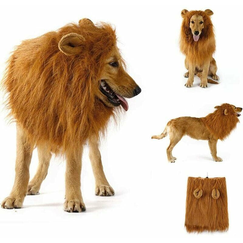 Dog Lion Mane - Realistic & Funny Lion Mane for Dogs