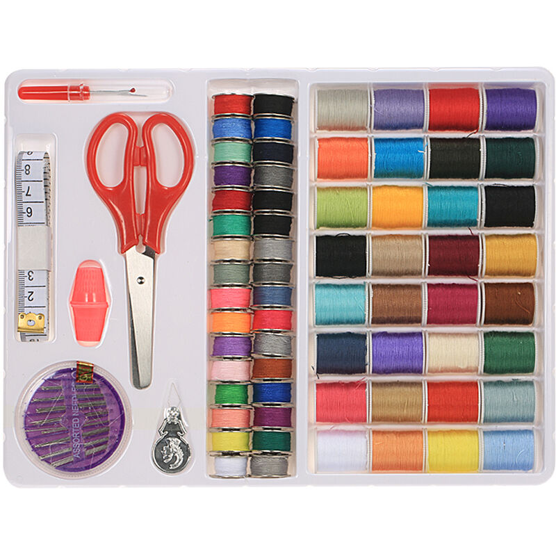 60PCS Sewing Thread Kit, Mini Spools and Bobbins for Sewing Machine, Hand  Sewing
