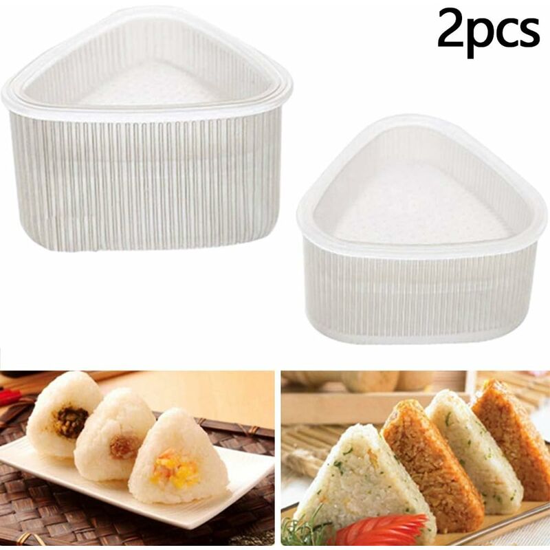 White Sushi Mold Triangle Onigiri Rice Ball Bento Press Maker Mould DIY  Tool Kit