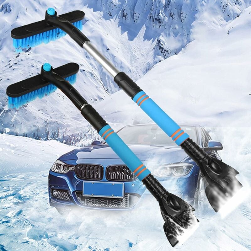 1pc Car Snow Brush & Ice Scraper Tool, Extendable Winter Snow Removal  Shovel With Frost Removal & Removable Scraper Head For Car Windshield