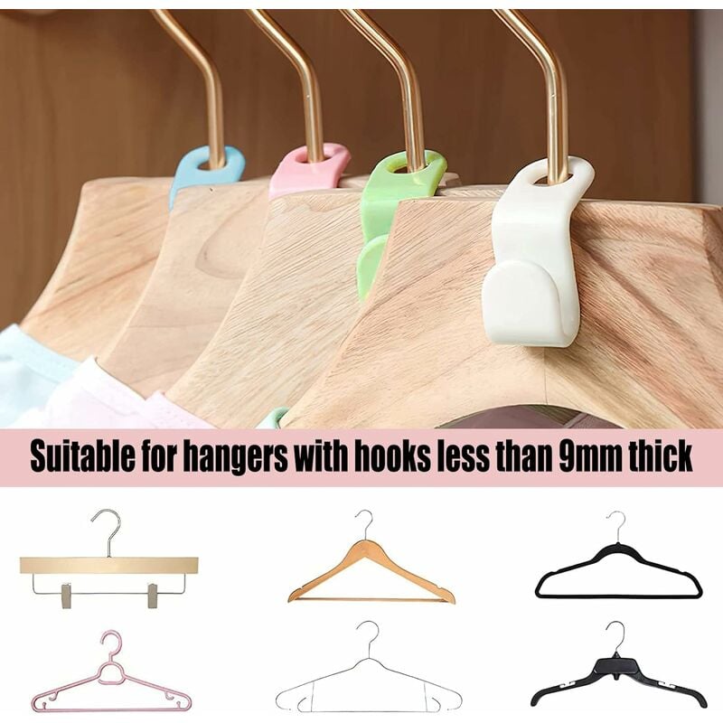 30 Pack Hanger Connector Hooks, Space Saving White Hanger Hooks, Mini Clothes  Connector, Multi-layer Stackable Hanger Extender For Wardrobe, Closet, W
