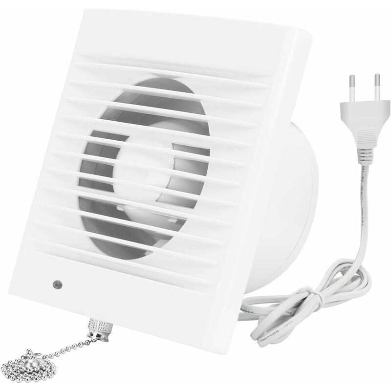150mm 18W 320m³/h Exhaust Fan with Check Valve and Chain Switch, Window and  Wall Fan for Kitchen Bathroom Greenhouse Garage -6 inch