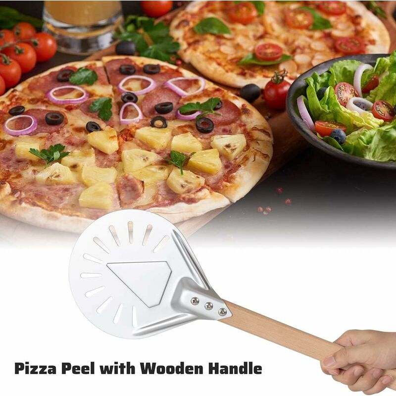 8“ Pizza Making Pizza Paddle Sliding Pizza Peel with Handle Pizza Shovel  55*30CM