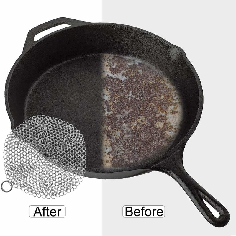 2pcs/set Grill Pan Scrapers Cast Iron Skillets Frying Pan Cleaners Pc  Scraper Cast Iron Pot Cleaning Scraper Kitchen Cleaning