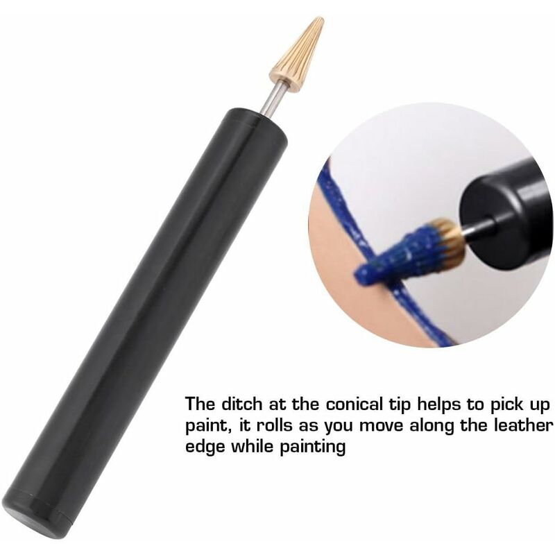 for Leather Edge Paint Roller Applicator Edge Oil Finish Tool DIY Leather  Dye Painting Pen Leather Craft Tools Accessories