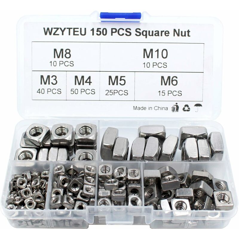 Stainless Steel Screw Clips-160Pcs U-Nut Clips Chimney Nut 304 Stainless  Steel Fastener M4 M5 M6 M8 for Motorcycle Car