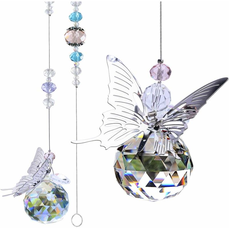 30mm Clear Crystal Lighting Ball Feng Shui Lamp Ball Prism Rainbow Sun  Catcher Home Wedding Party